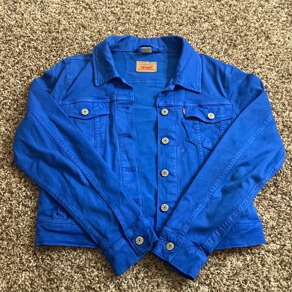VINTAGE LEVI STRAUSS & CO. BRIGHT BLUE DENIM JACKET